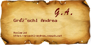 Gröschl Andrea névjegykártya